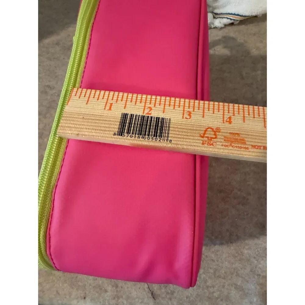 Swig Life Insulated Lunch Bag Hot Pink Neon Stripe Cooler Tote Travel Lunchbox